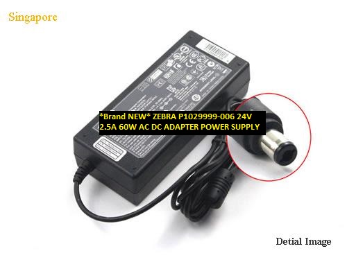 *Brand NEW* P1029999-006 ZEBRA 24V 2.5A 60W AC DC ADAPTER POWER SUPPLY - Click Image to Close